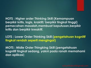 5. PENYUSUNAN SOAL HOTS OK.pptx, contoh soal | PPTX