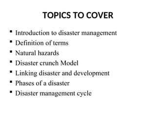 Disaster Management Key Terminologies Disaster Management.ppt in engineering . | PPT