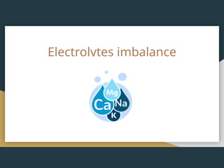 Electrolytes imbalance
 