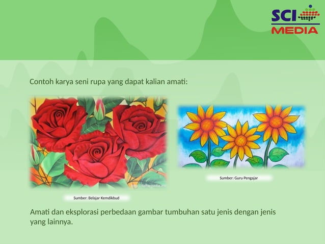 Proses Akhir Menggambar Objek Tumbuhan dengan Proporsi Sempurna