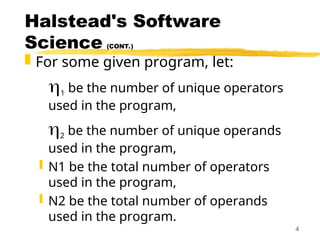 5. HALSTEAD SOFTWARE SCIENCE.ppt software engineering | PPT