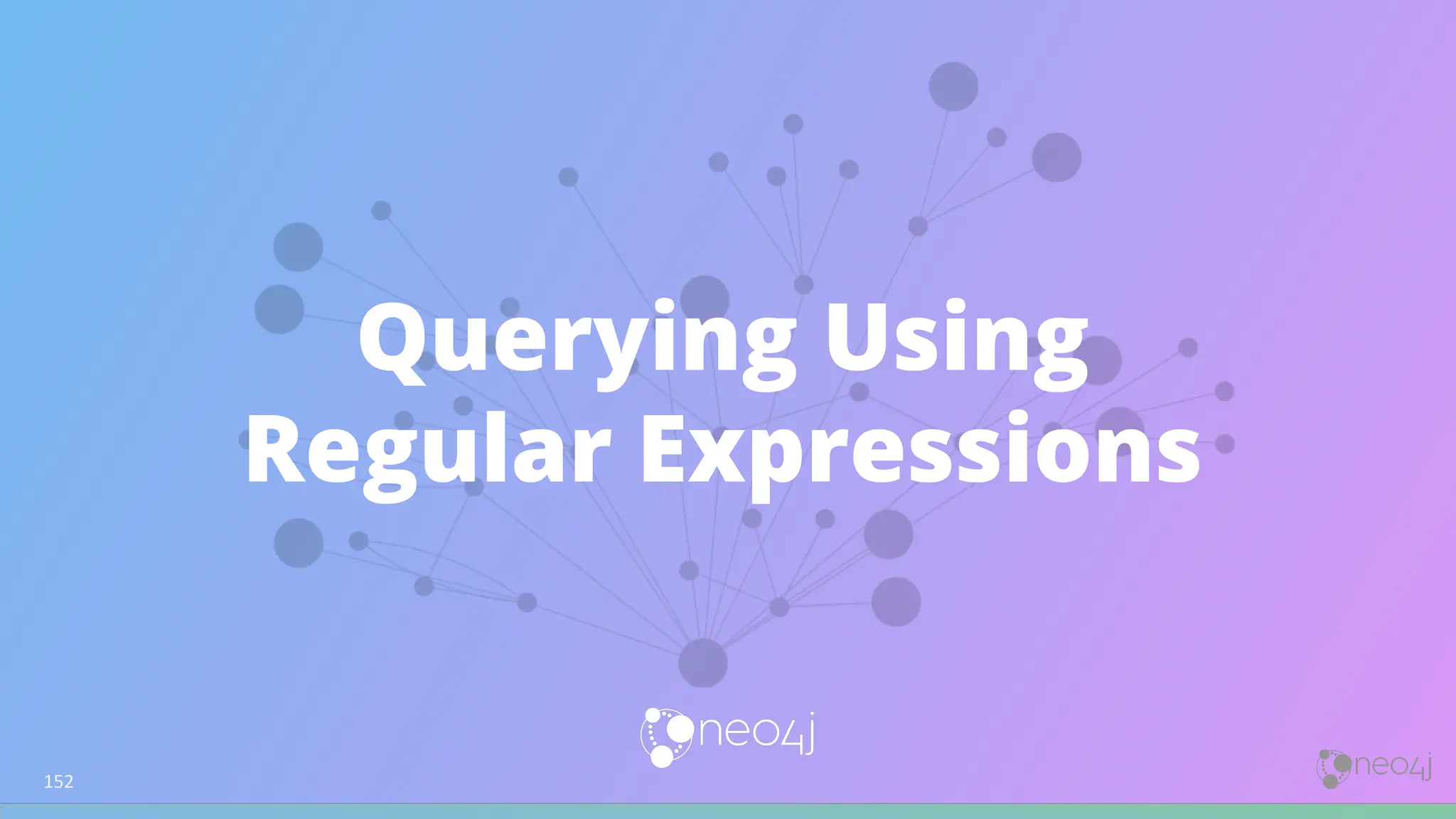 Querying Using
Regular Expressions
152
 