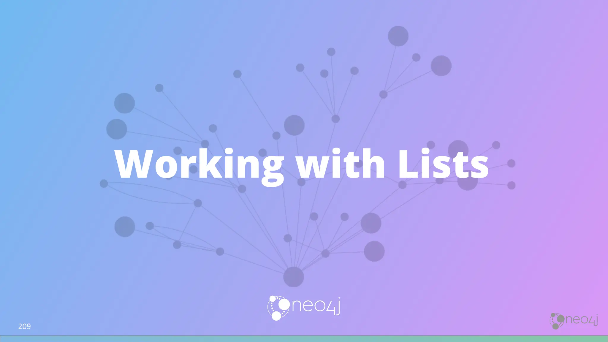 Working with Lists
209
 