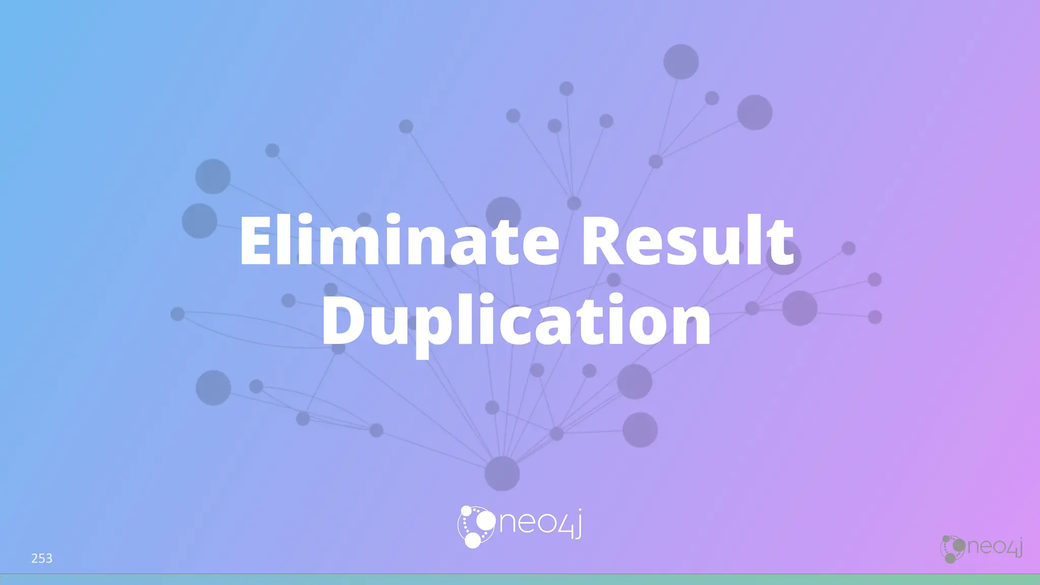 Eliminate Result
Duplication
253
 