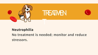 TREA
TMEN
T
Neutrophilia
No treatment is needed; monitor and reduce
stressors.
 