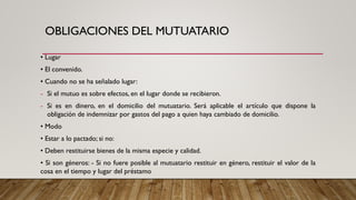 5.MUTUO.pdf presentacion de mutuo contratos | PDF