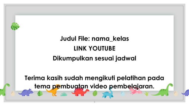 5 Tugas Video Pembelajaran Untuk Menunjang Pembelajaran Pptx
