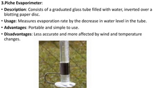 Piche Paper 5. EVAPOTRANSPIRATION AS A COMPONENT OF THE HYDOLOGIC CYCLE | PDF