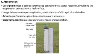 5. EVAPOTRANSPIRATION AS A COMPONENT OF THE HYDOLOGIC CYCLE | PDF