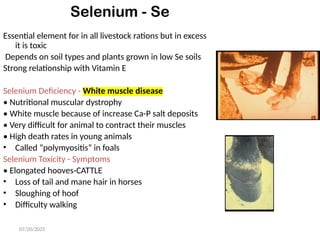 5. METABOLIC AND NUTRITIONAL DEFFICIENCY diseases of livestock ...