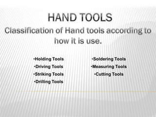5. Hand Tools powerpoint presentation for grade 12 | PPT