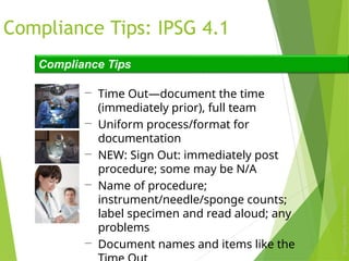IPSG 8th edition training requirements p | PPTX