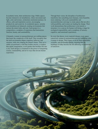 The most visionary women shaping sustainability and neuroarchitecture ...