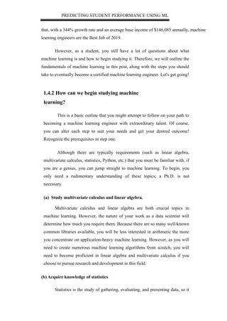 PREDICTING STUDENT PERFORMANCE AND ITS INFLUENCING FACTORS BY USING ...