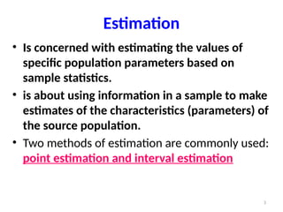 Two Sample Estimation Visual 5. Estimation biostatistics power point | PPTX