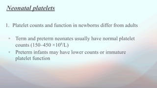 hematological changes and Hematological diseases in neonates | PDF