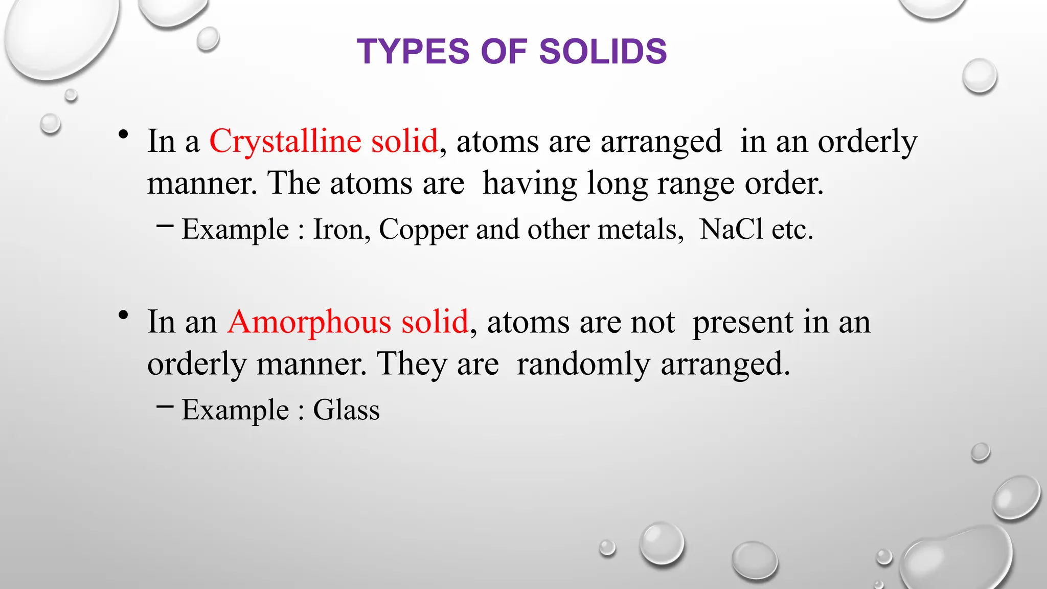 Solids Types types of solid CRYSTAL STRUCTURE and types | PPTX