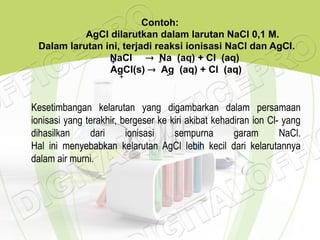 KELARUTAN DAN HASIL KALI KELARUTAN SENYAWA KIMIA | PPT