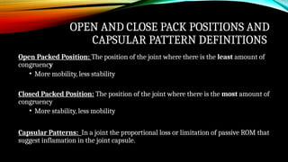 Capsular Pattern Chart 5. JOINT MOBILIZATION PHYSIO students.pptx