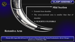 Direct Retainers and Esthetic Clasps - Removable Partial Dentures | PDF