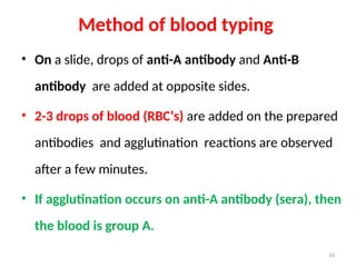 Blood Typing Methods Comprehensive Overview of Blood Types, Rh Factor, and Transfusion ...
