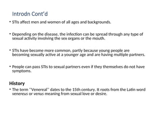 Comprehensive Overview of Sexually Transmitted Infections (STIs) and ...