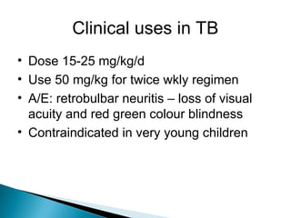 5.Pharmacology of TB Drugs and side effects | PPT