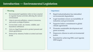 Challenges and Strategies in Enforcing Environmental Legislation for ...