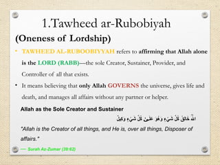 5. Tawheed (Monotheism).pptx tawheed (Allah) | PPTX