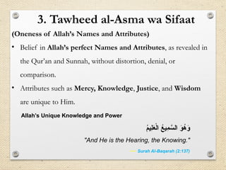 Tawheed Image 5. Tawheed (Monotheism).pptx tawheed (Allah) | PPTX
