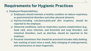 Comprehensive Guide to Personal Hygiene and Sanitary Food Handling ...