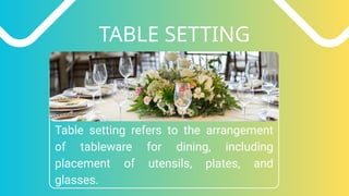Table Stand Setup Comprehensive Guide to Table Implements and Proper Table Setting ...
