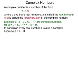 5 1 complex numbers | PPTX
