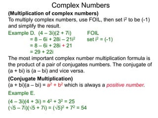 5 1 complex numbers | PPTX
