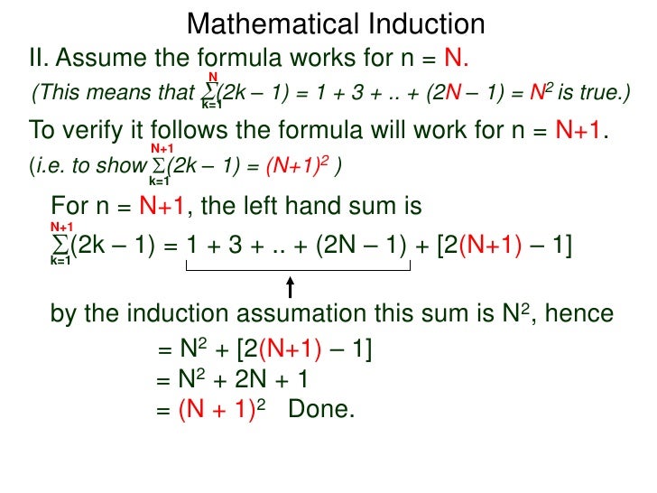 5.4 mathematical induction
