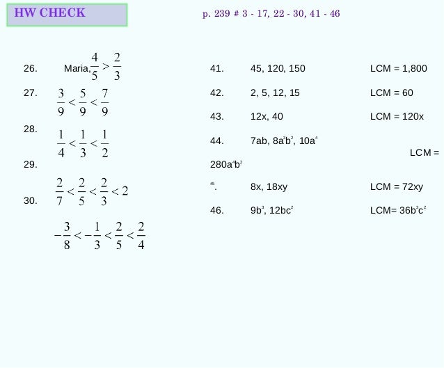 Changing fractions to decimals