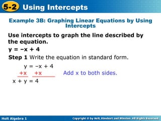 5.2 using intercepts | PPT