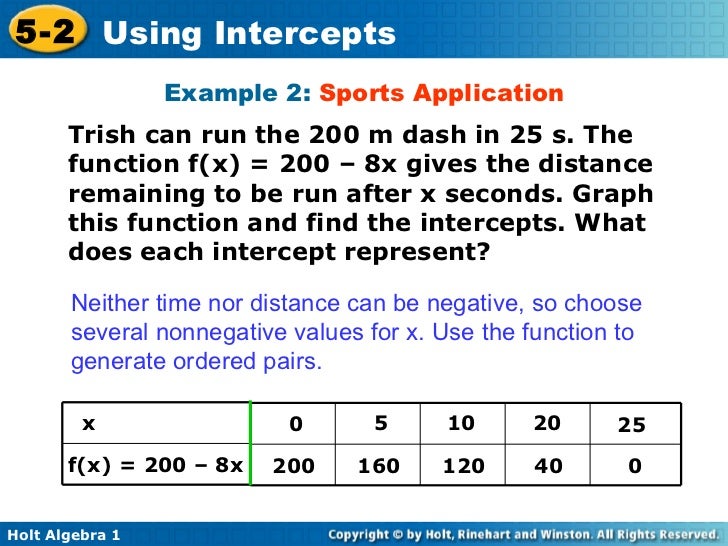 5.2 using intercepts