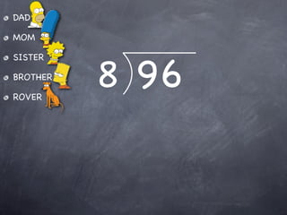 DAD

MOM




          8 96
SISTER

BROTHER

ROVER
 