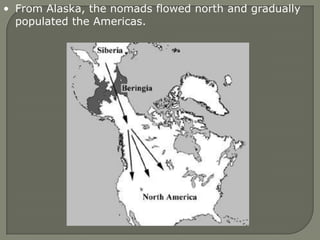 Eventually people settle down and switch from a hunter-gatherer lifestyle to an agricultural one.  They begin farming and raising animals.