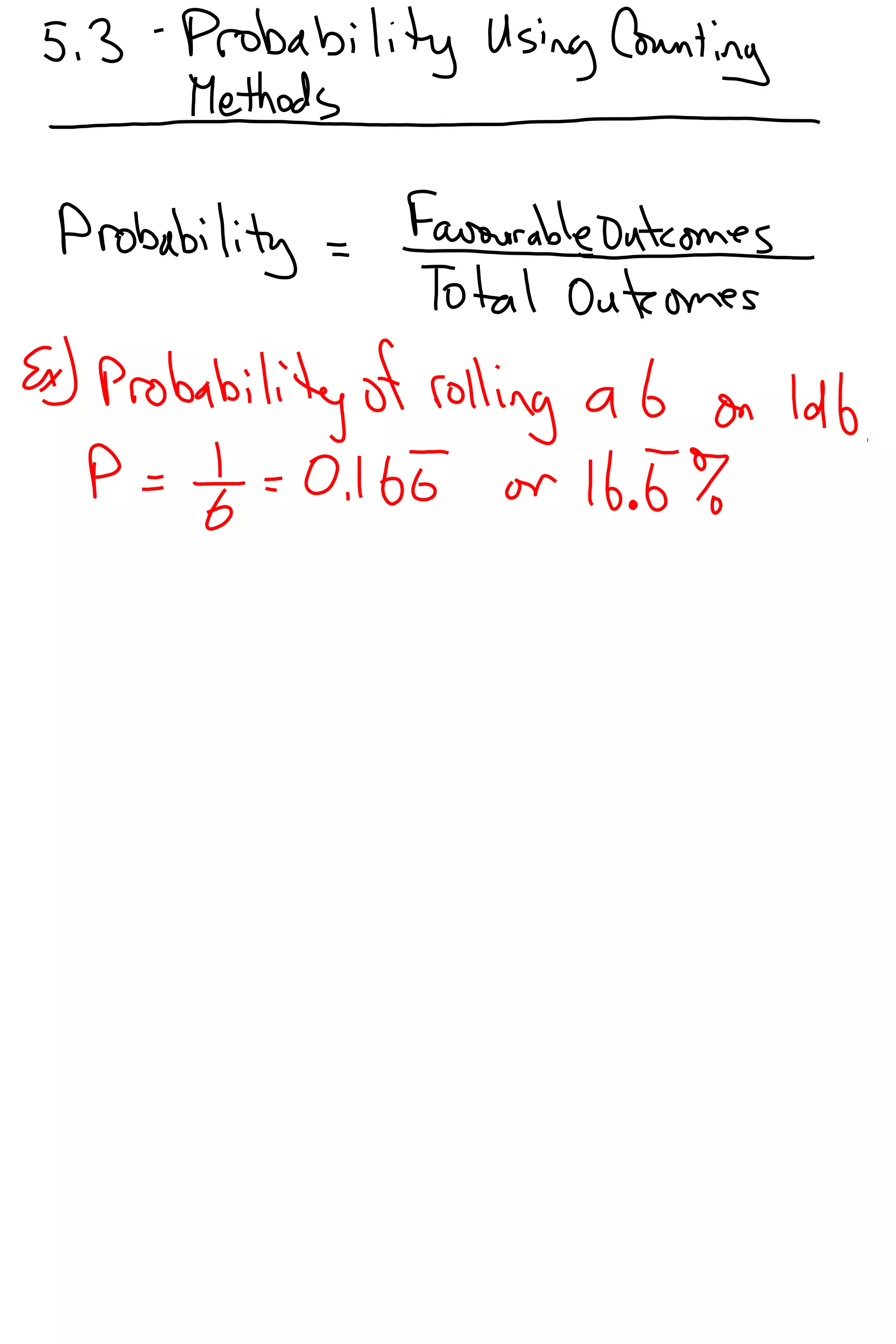 5.3 probability using counting methods PDF