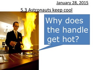 5.3 Astronauts keep cool
January 28, 2015
Why does
the handle
get hot?
 