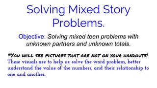 First grade - Mixed Teen Word Problems