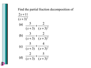 5 3 Partial Fractions | PPT