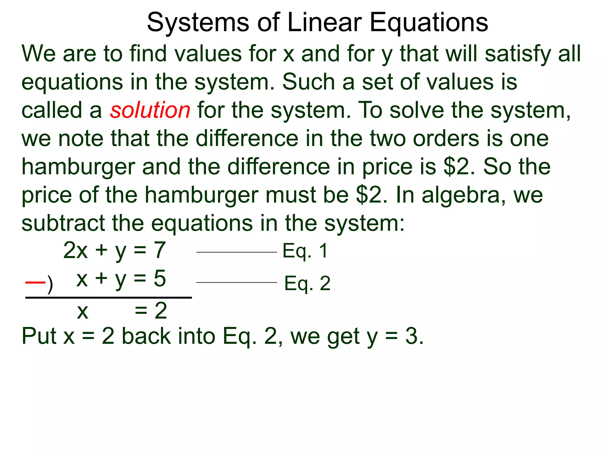 6.1 system of linear equations and matrices | PPTX | Physics | Science
