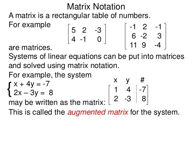 6.1 system of linear equations and matrices