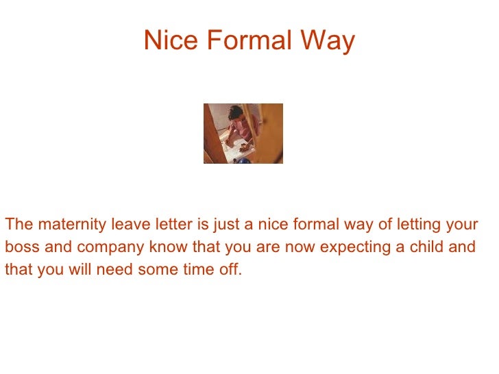 official maternity leave letter