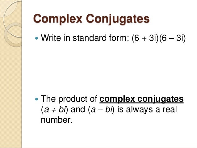 5.4 Complex Numbers