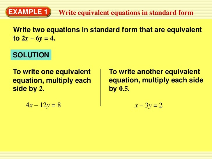 5 4 write linear equations in standard form day 1 write linear equations in standard form