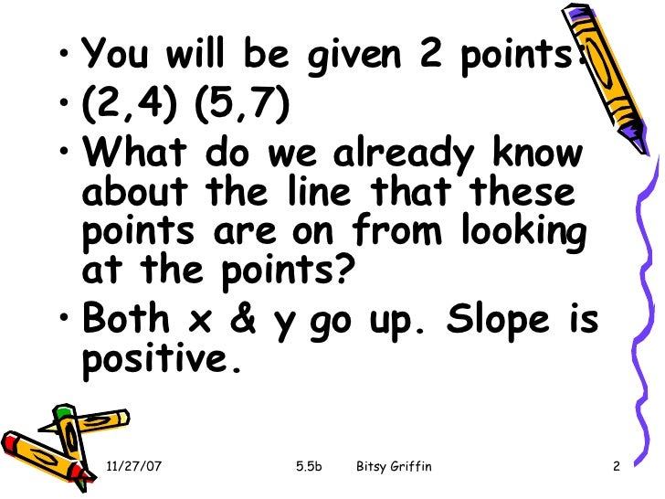 5 5b slope intercept form from two points 2 points to slope intercept form